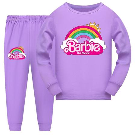 Barbie Movie Print Børnepiger Pyjamassæt Purple 11-12 Years