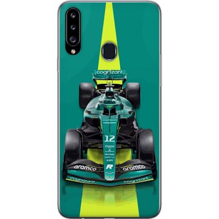 Kompatibel Mobilcover til Samsung Samsung Galaxy A20s Aston Martin Formel 1 bil i grønt racerkoncept med moderne studiostemning