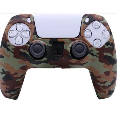 Playstation 5 / PS5 Silikon Cover Camouflage Brun