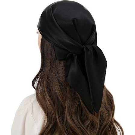 Huvudduk för kvinnor Hårduk Sidenhalsduk för hårinpackning på natten 70 x 70 cm