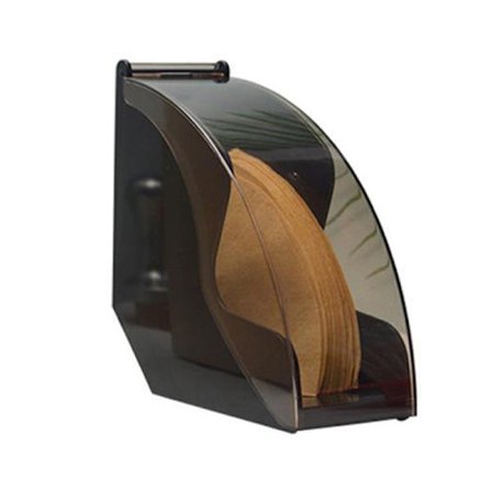 Plastik Kaffe Filter Holder med Deksel Filterpapir Støvtett Oppbevaringsboks Dispenser Stativ Svart