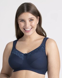 Minimizer BH uden bøjle Cotton Now Mørk blå - G80 - Miss Mary