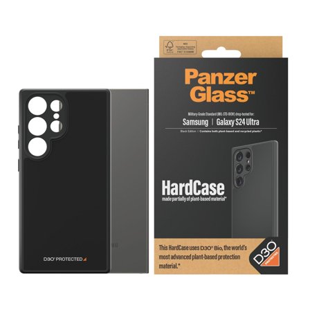 Panzer Black w. D3O Samsung Galaxy S24 Ultra HardCase PanzerGlass - High quality tempered glass screen protector