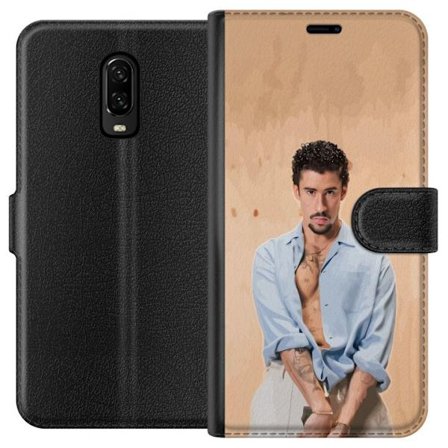 Kompatibelt Lommeboketui til OnePlus 6T Bad Bunny Super Bowl-inspirert grafikk med NFL-trofé og San Francisco-bro i sportdesign