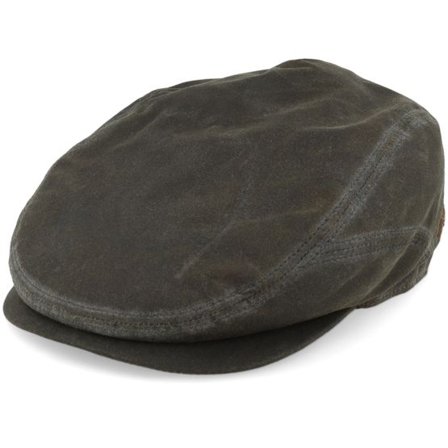 Stetson - Grön flatcap Keps - Driver Cap Waxed Organic Cotton Olive Flat Cap @ Hatstore