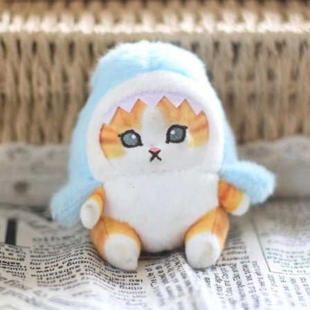 Sød Kat Stegt Rejer Plys Legetøjs Vedhæng Dukke Bil Taske Dekoration Vedhæng