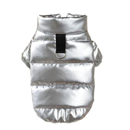 1/2/3 skinn vanntett vinterfrakk for hunder Hold deg varm og tørr sølv M[HK] silver M 1Set