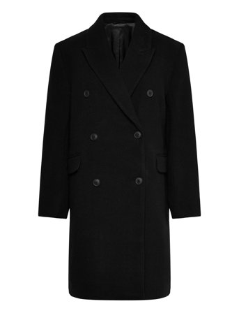 Weekday Oversized Knee-Length Wool-Blend Coat - Black - S