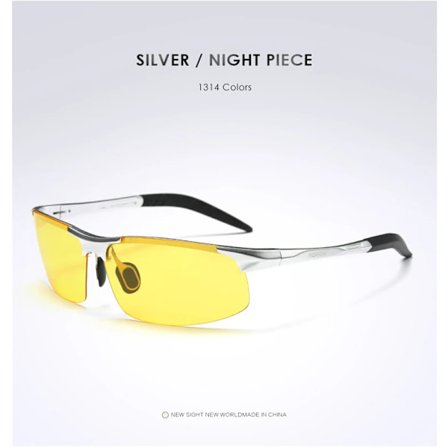 AORON Polariserte kjørebriller for menn, aluminium magnesium ramme, sports solbriller, retro briller, UV400 antirefleks