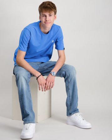 Alpha Industries Basic T-Shirt SL K Blå T-skjorter Gutt - Kids Brand Store