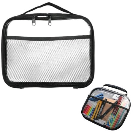 Oppbevaringspose, gjennomsiktig hard glidelåsboks, netting, førsteklasses hard overflate, oppbevaringsboks, gjennomsiktig plast, hardt skall, 