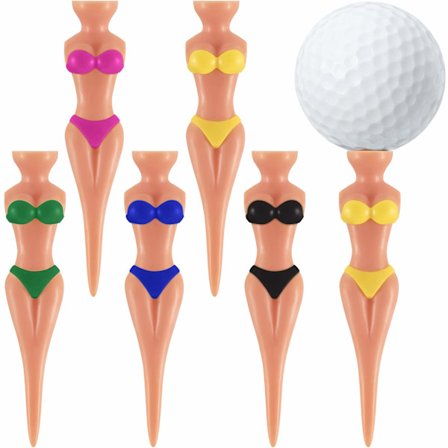 Hauskat golf-tiit Golf-tiit, 76 mm/ 3 tuuman muoviset pin-up-golf-tiit, miesten ja naisten golf-tiit golfharjoitteluun Golf-tarvikkeet (5 kpl)