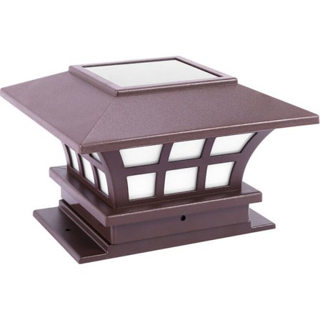 Solcelledrevne stolpelys til udendørs hegn, dæk, hætter, belysning, LED-drevet solenergi, belysning, vandtæt til have, terrassedekoration