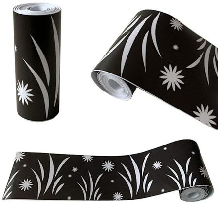 3D Tapetkant PVC Selvklæbende Vandafvisende Vægsticker Stue Badeværelse Kicking Line Talje 3D Hjem Decor Kant Multicolour 10 cm * 5M
