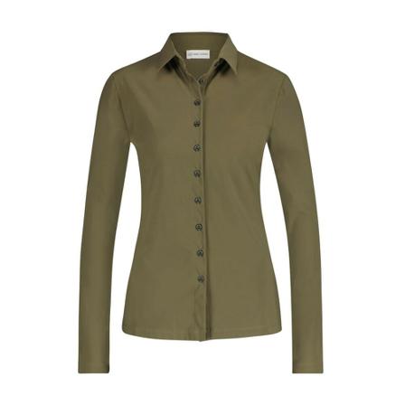 Jane Lushka Blouse Kikkie Technical Jersey Army , Groen , Dames , Maat: L