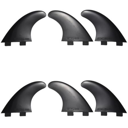 6 stk plast nylon+glassfiber svart for surfefinner G5-størrelse Surfebrettfinner Surfebretttilbehør