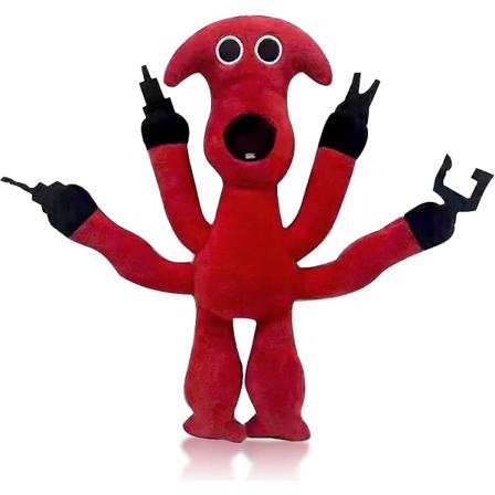 9,5 tum Garten of Banban Plysch, Skräckspel Syringeon, Kittysaurus, Onamnad Marionettfigur Plyschleksaker för Fans Barn Jul Halloween Red