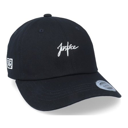 Fair - Justice Script Black Dad Cap Unconstructed Black Cap - @ Hatstore