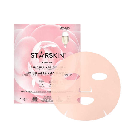Starskin CAMELLIA NOURISHING & BRIGHTENING 2-step oil sheet mask Ansiktsmask peeling Dam 3ML + 25ML