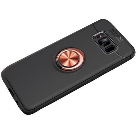 Samsung Galaxy S8 - Skal från Auto Focus med Ringhållare Svart/Rosé