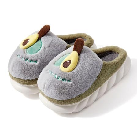 Unisex Flat Fuzzy Tofflor Slip On House Skor