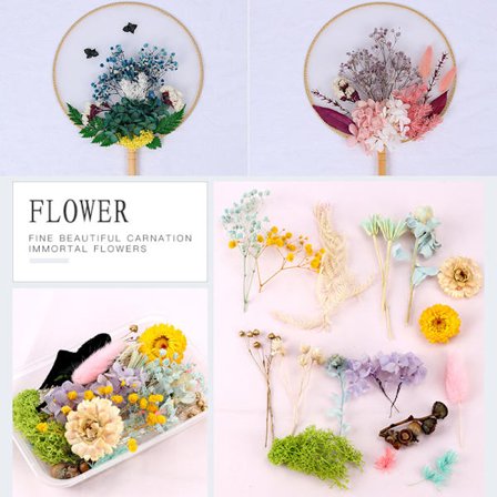 Pressade blommor Blandade torkade blommor Material Gör-det-själv-konst Blomsterdekorkollektion Presenthantverk gör-det-själv-hemdekoration