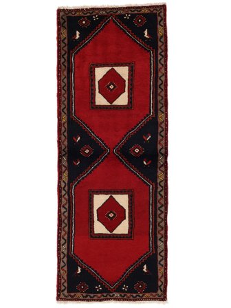 Dywan Perski Kelardaszt 70X185 Chodnikowy Czarny/Ciemnoczerwony (Wełna, Persja/Iran)
