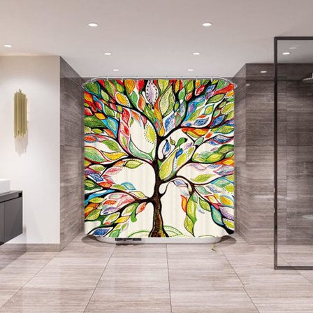 Farverige Livets Træ Bruseforhængsstof, Moderne Vandtæt H