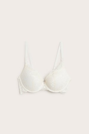 Kappahl | Stanik push-up pokryty koronką | Offwhite
