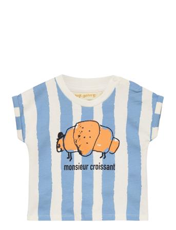 Sgfrederick Stripes Ss Tee T-shirts Short-sleeved Multi/mønstret Soft Gallery*Betinget Tilbud