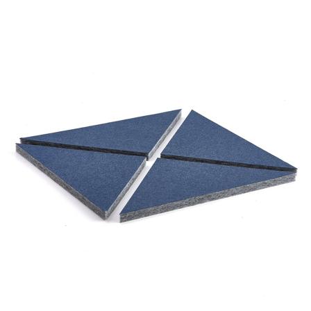 Akustikplader PATTERN, 600x600x40 mm, 4-pack, blå