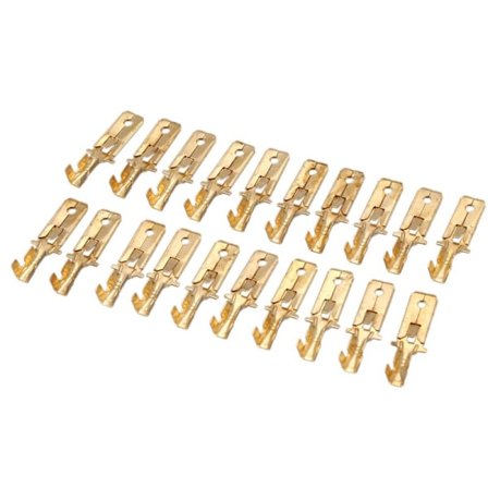 20 stk. Messing Han-kabelforbindelse 1/4" Uisoleret Binding Post