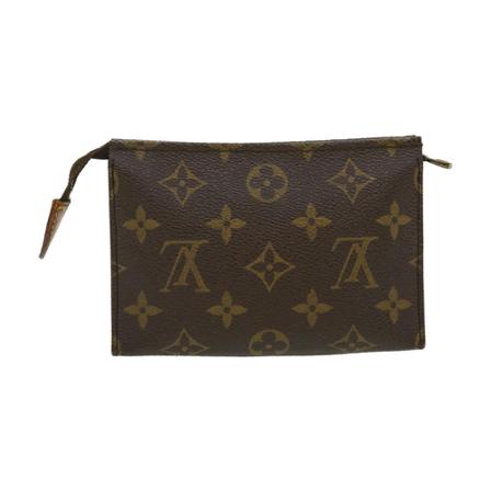 Louis Vuitton Vintage, Louis Vuitton Poche Toilette 15 Bruin, unisex, Maat:ONE Size