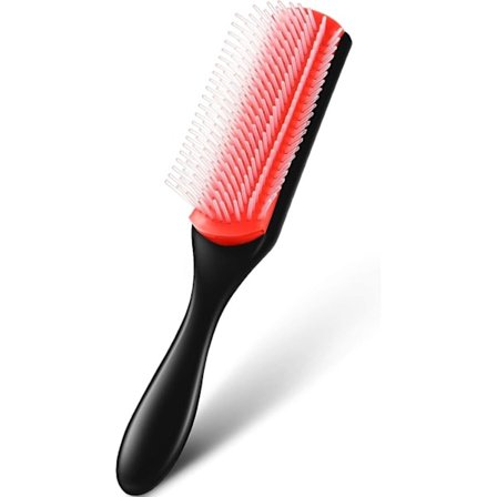 9-rivinen muotoilukampa, nailonharjakset, antistaattiset kumityynyt hiustenkuivausta ja hiusten muotoilua varten, selvittämiseen