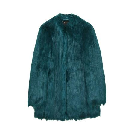 Patrizia Pepe Faux Fur ; Shearling Jakke Grøn, Dame