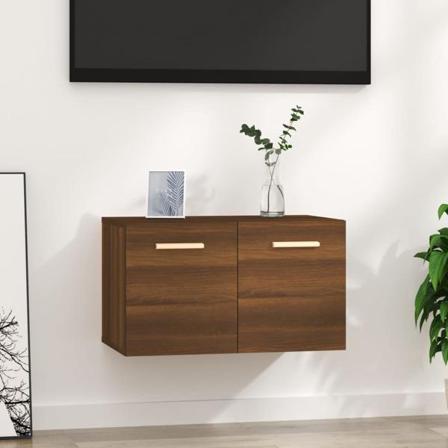 Vidaxl Väggskåp Brun Ek 60x36,5x35 Cm Konstruerat Trä Brun