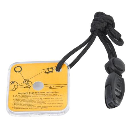Udendørs Overlevelses Akryl Reflektor Signal Spejl Sikkerhed med Lanyard Fløjte