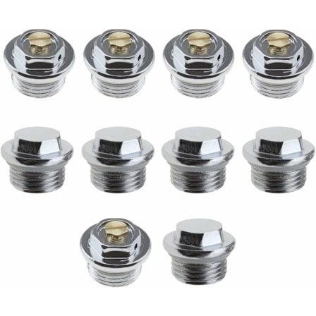 10 stk. luftventilventiler 5 stk. blindplugger 1/2 tommers gjenge forseglet