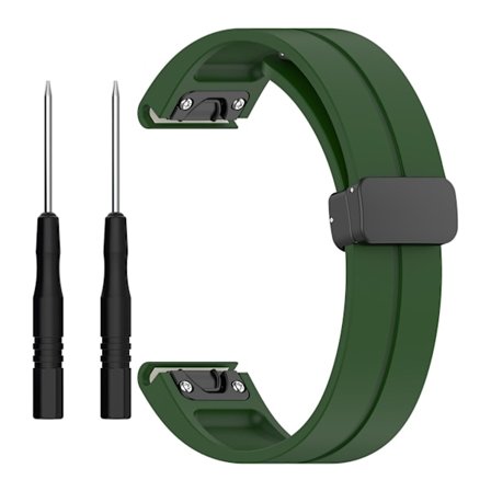 Svart spänne 20mm silikonklockarmband för Garmin Fenix 7s/7s Pro/instinct 2s/fenix 6s klockarmband