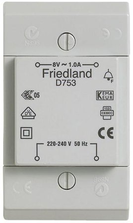 Honeywell D753 - 8V 1A ringetrafo