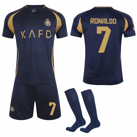 2024-2025 Al-Nassr FC Bortaställ Barn Vuxen Fotbollströjor Nr 7 Ronaldo 24