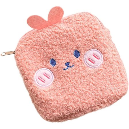 1 stk. Kreativ Periode Taske Sød Hygiejnebind Taske Lille Hygiejnebind Pung Hygiejnisk Pung til Teenagere Piger Kvinder ( Pink )