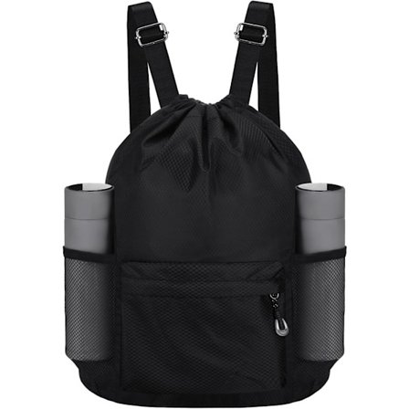 Tør Våd Mesh Snørepose, Gymnastik & Svømme Rygsæk til Våde Badedragter, Strand, Yoga – Åndbar Sportstaske til Mænd & Kvinder (Ideel til