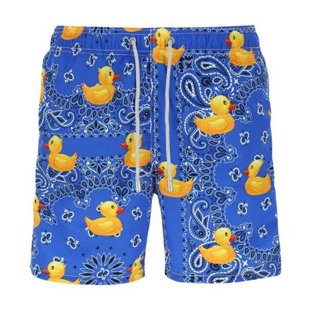 Saint Barth, Beachwear Blauw, Heren, Maat:M