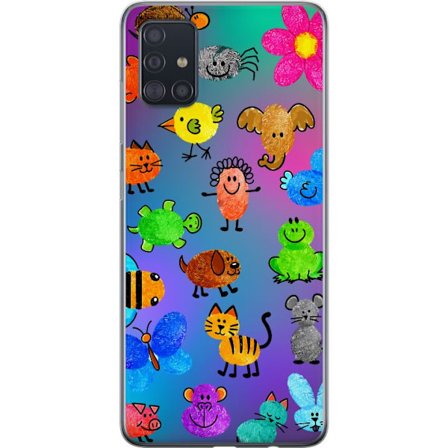 Yhteensopiva Puhelinkuori Samsung Galaxy A51 Little Scribble Friends
