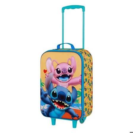 Resväska Trolley Mjuk 3D - Disney Lilo och Stitch Ocean - Blå - One Size