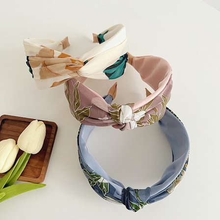 3-pak damepandebånd, knyttede pandebånd til kvinder, sommer