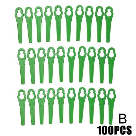 100 stk Erstatningsblader til Trimmer Einhell Plast Hage Gressplen Kantklipper Gress Einhell Hagepleie