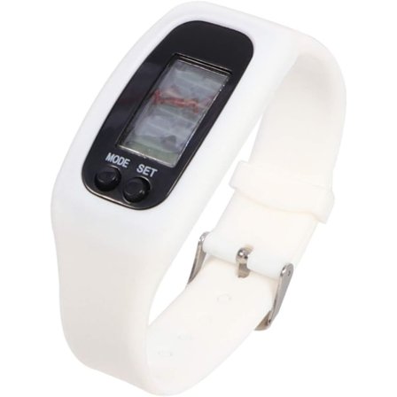 Smartklokke 1 stk skritteller for gåing sport skrittellere skritteller armbånd kalorimonitor treningsmåler silikon trening, hvit