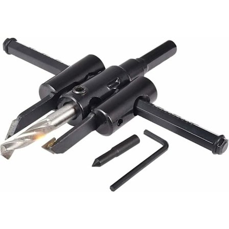 30mm-120mm säädettävä ympyräleikkurin sahanterä, poranterä kipsilevylle puusahaan pyöreään leikkaukseen, puuntyöstöreiän reiät DIY-työkalut (30-120mm)